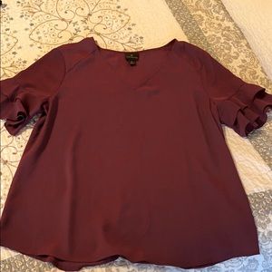 Burgundy women top